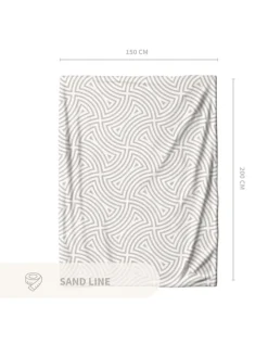 Wohndecke "Sand Line" in Weiß / Beige