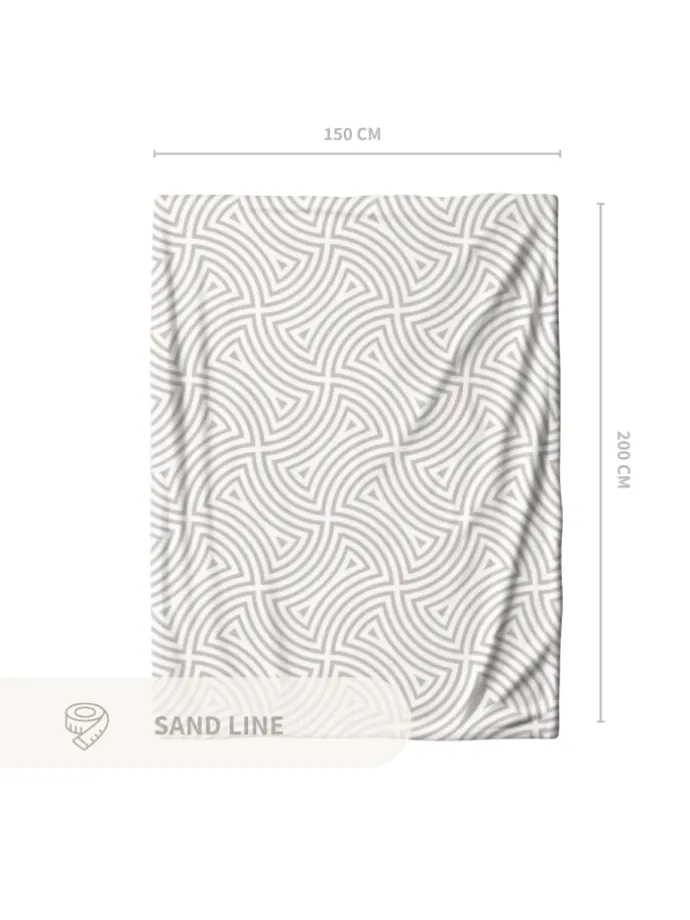 Wohndecke "Sand Line" in Weiß / Beige