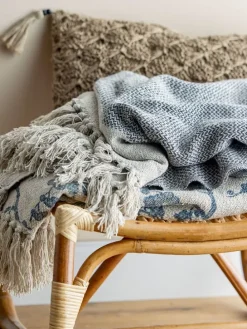 Wohndecke ''Sefanit'' in Beige/ Grau - (L)160 x (B)130 cm