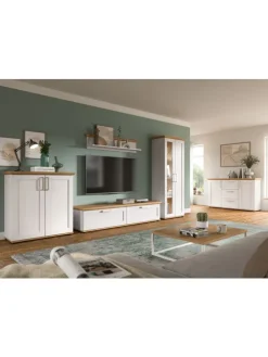 Wohnkombination (B/H/T: 336x161x40 cm) in Sibiu Lärche Nachbildung