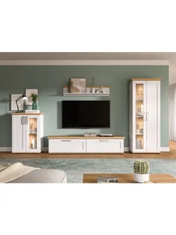 Wohnkombination (B/H/T: 336x161x40 cm) in Sibiu Lärche Nachbildung