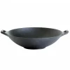 WOK Pfanne aus Gusseisen in schwarz - D: 37cm