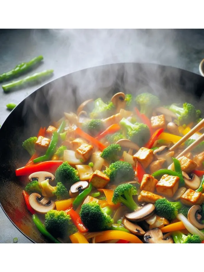 WOK Pfanne für Gasherd Grill Eisen mit Holzgriff D: 32cm