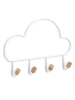 Wolkenförmiger Wandhaken in weiß