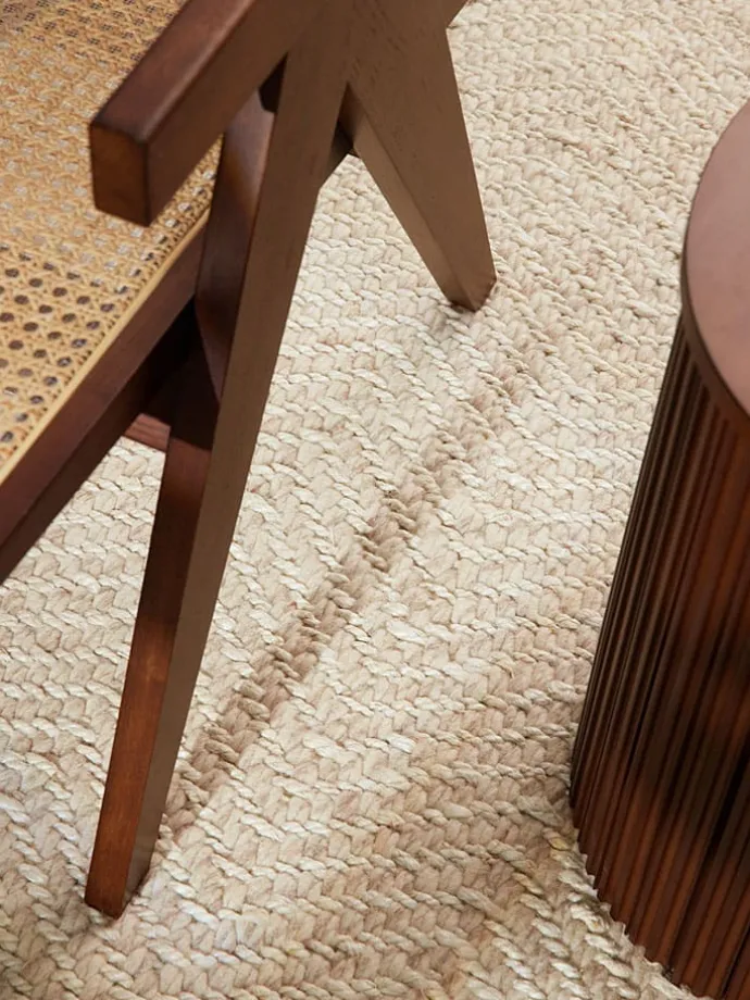 Woll-Teppich "Majoli" in Creme/ Weiß