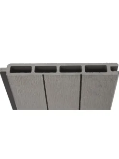 WPC-Sichtschutz Savoie, 3er Set, 5,6m grau