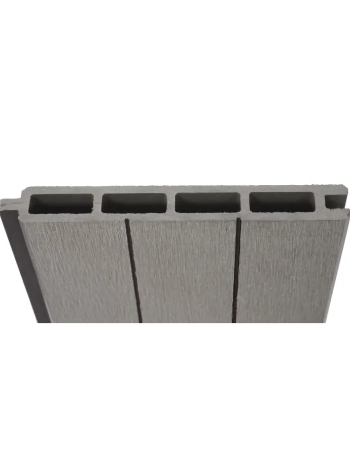 WPC-Sichtschutz Savoie, 3er Set, 5,6m grau