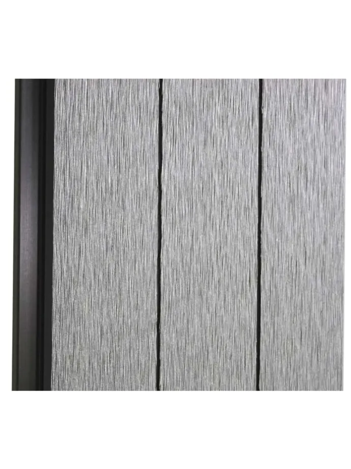 WPC-Sichtschutz Savoie, 3er Set, 5,6m grau