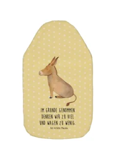 wärmebeutel Esel mit Spruch in Gelb Pastell