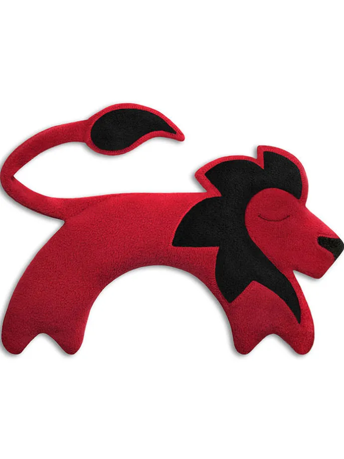 Wärmekissen für Nacken/Schulter "Löwe Juri" in Rot - (L)36 x (B)24 cm