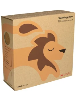 Wärmekissen für Nacken/Schulter "Löwe Juri" in Rot - (L)36 x (B)24 cm