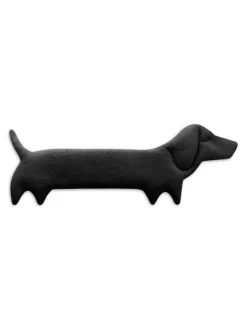 Wärmekissen "Hund Winston" in Schwarz - (B)52 x (H)20 x (T)4 cm