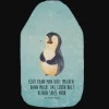 Wärmekissen Pinguin Diät mit Spruch in Eisblau