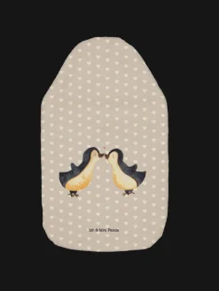 Wärmekissen Pinguin Liebe ohne Spruch in Grau Pastell