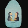 Wärmekissen Pinguin Pärchen ohne Spruch in Eisblau