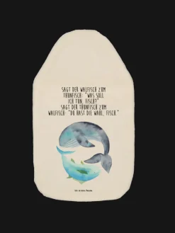 Wärmekissen Walfisch Thunfisch mit Spruch in Weiß