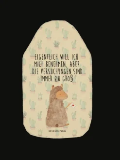 Wärmflasche Alpaka Fahne mit Spruch in Kaktus Grün