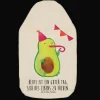 Wärmflasche Avocado Party mit Spruch in Weiß