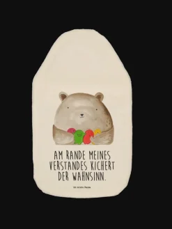 Wärmflasche Bär Gefühl mit Spruch in Weiß