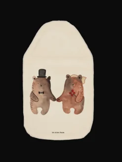 Wärmflasche Bär Heirat ohne Spruch in Weiß