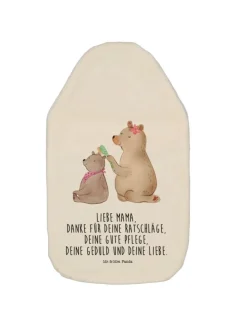 Wärmflasche Bär Kind mit Spruch in Weiß