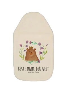 Wärmflasche Bär Königin mit Spruch in Weiß