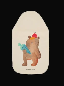 Wärmflasche Bär Schultüte ohne Spruch in Weiß