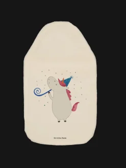 Wärmflasche Einhorn Party ohne Spruch in Weiß