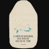 Wärmflasche Einhorn Sternenhimmel mit Spruch in Weiß