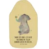 Wärmflasche Elefant Biene mit Spruch in Gelb Pastell