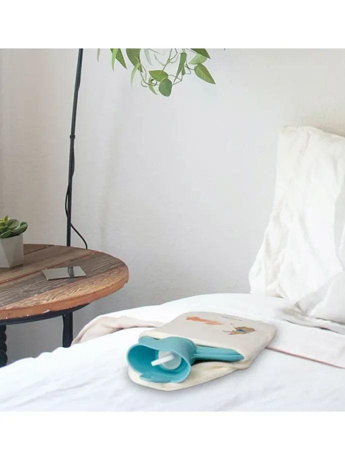 Wärmflasche Hasen Muschel ohne Spruch in Weiß