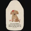 Wärmflasche Hund Dame mit Spruch in Weiß