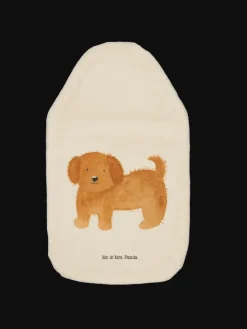 Wärmflasche Hund Flauschig ohne Spruch in Weiß