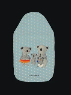Wärmflasche Koala Familie ohne Spruch in Blau Pastell