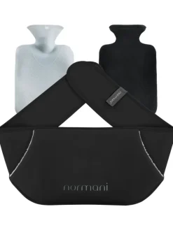 Wärmflasche mit Gürtel und Bezug Nikiski in Schwarz