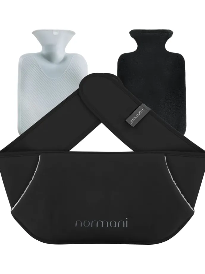 Wärmflasche mit Gürtel und Bezug Nikiski in Schwarz