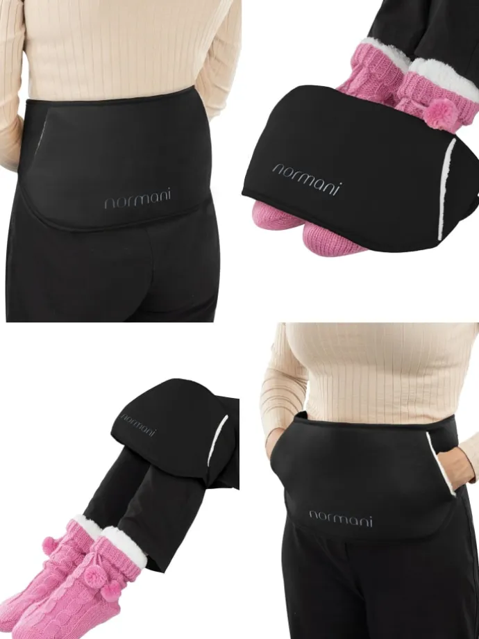 Wärmflasche mit Gürtel und Bezug Nikiski in Schwarz