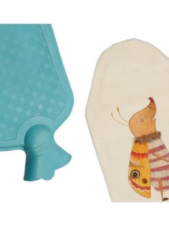 Wärmflasche Nachtfalter Fähnchen ohne Spruch in Weiß