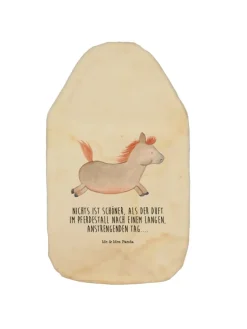 Wärmflasche Pferd Springen mit Spruch in Vintage