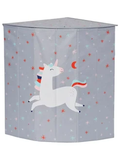 Wäschekorb "Einhorn" in Grau - (B)35 x (H)50 x (T)35 cm