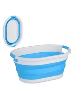 Wäschekorb "faltbar" in Blau - 36 l