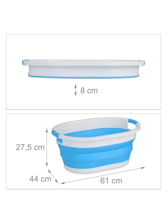 Wäschekorb "faltbar" in Blau - 36 l