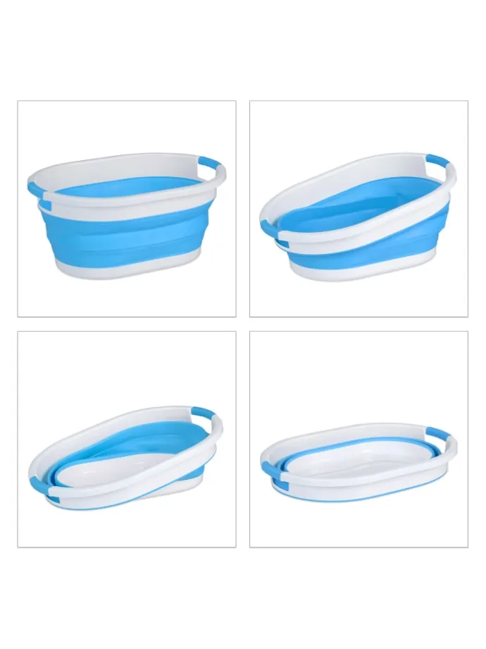 Wäschekorb "faltbar" in Blau - 36 l