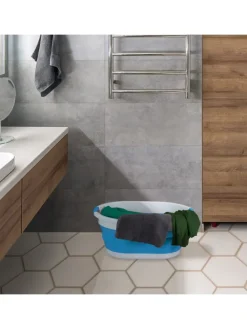 Wäschekorb "faltbar" in Blau - 24 l