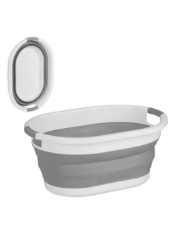 Wäschekorb "faltbar" in Grau - 36 l