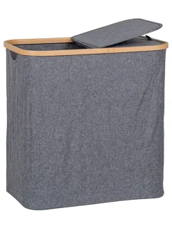 Wäschekorb in Anthrazit - (B)33 x (H)54 x (T)54 cm