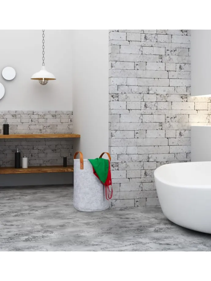 Wäschekorb in Anthrazit - (H)45 x Ø30 cm