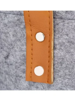 Wäschekorb in Anthrazit - (H)45 x Ø30 cm