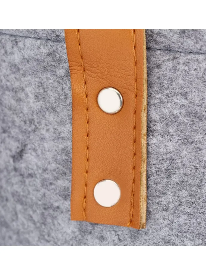 Wäschekorb in Anthrazit - (H)45 x Ø30 cm