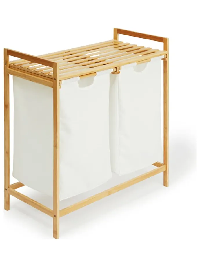 Wäschekorb in Creme/ Natur